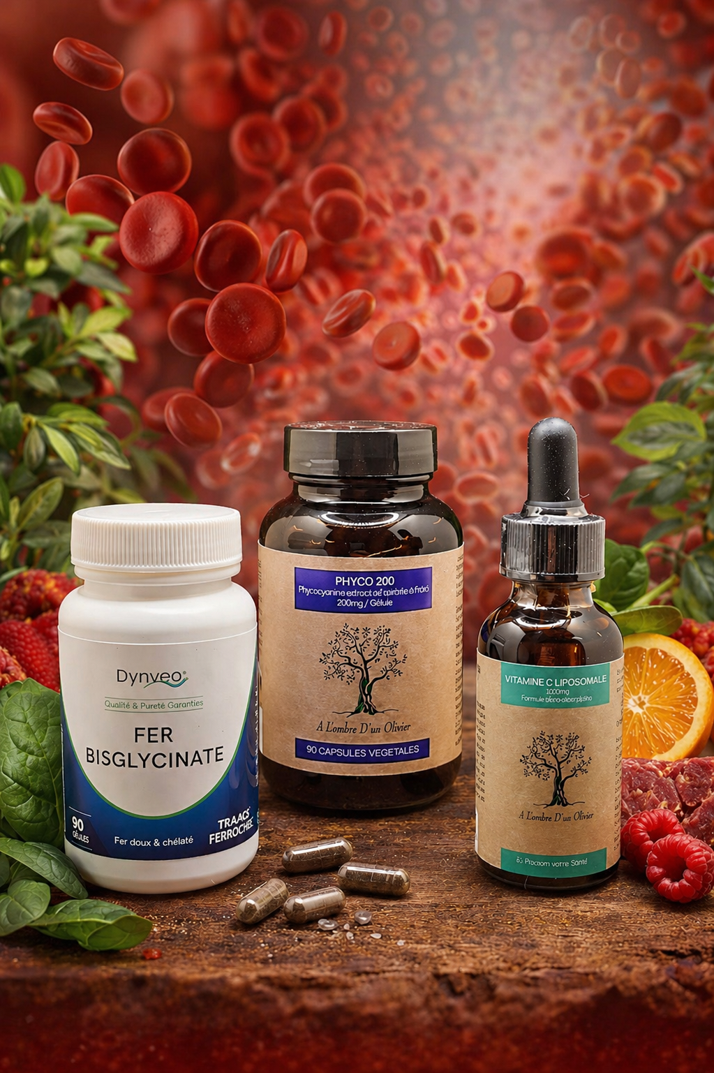 Pack Vitalité Fer – Phycocyanine + Vitamine C + Fer Bisglycinate