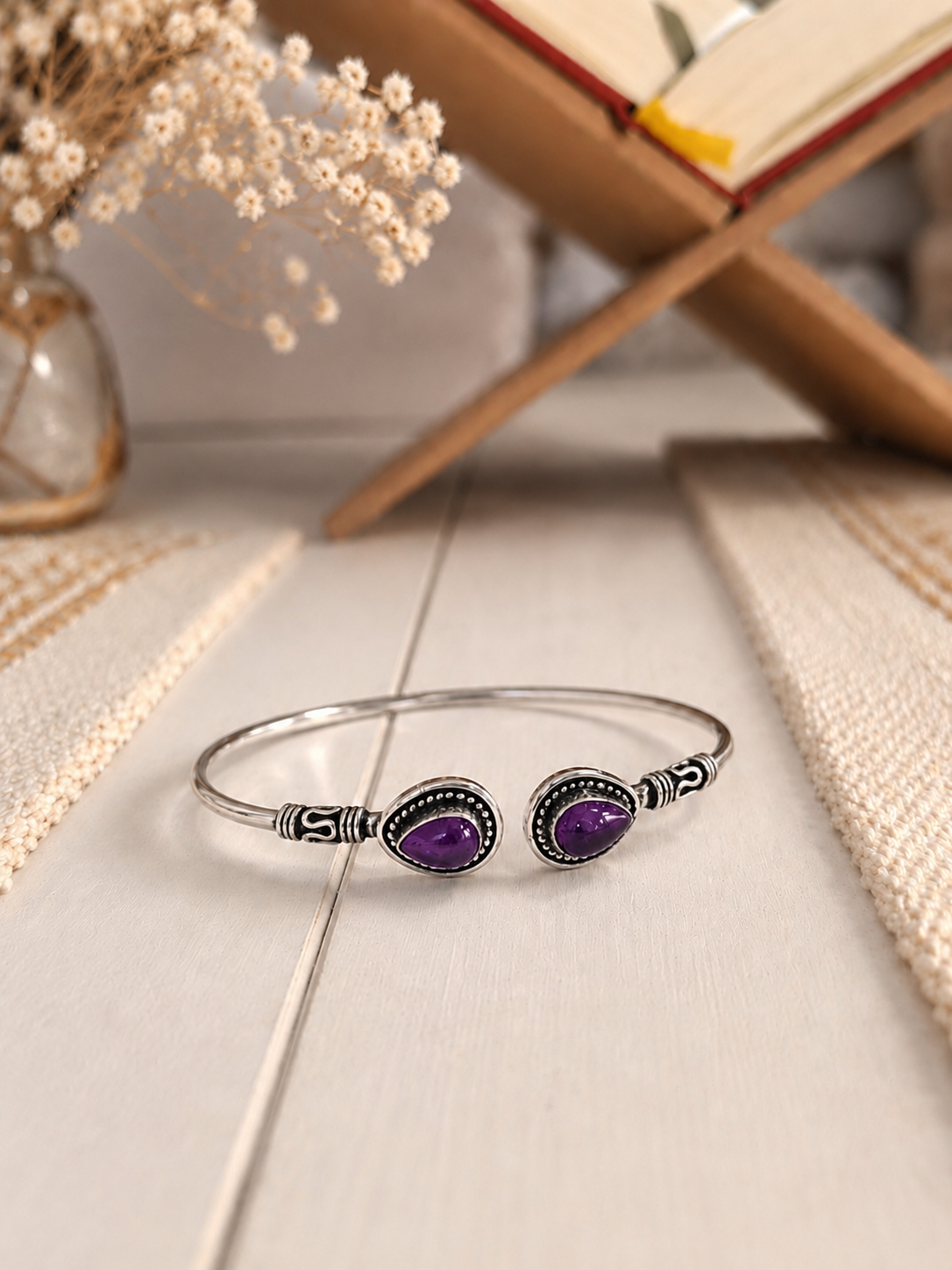 BRACELET AMÉTHYSTE acier