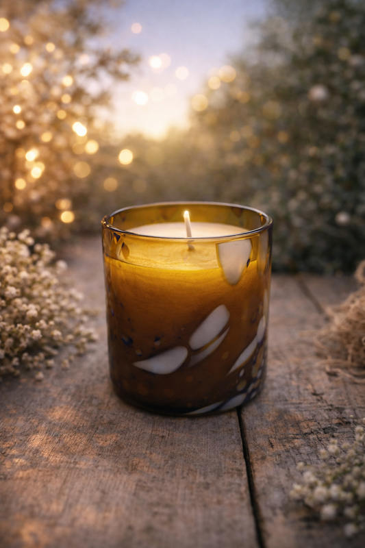 BOUGIE BOIS DE OUD VERRE SOUFFLÉ 1 mèche