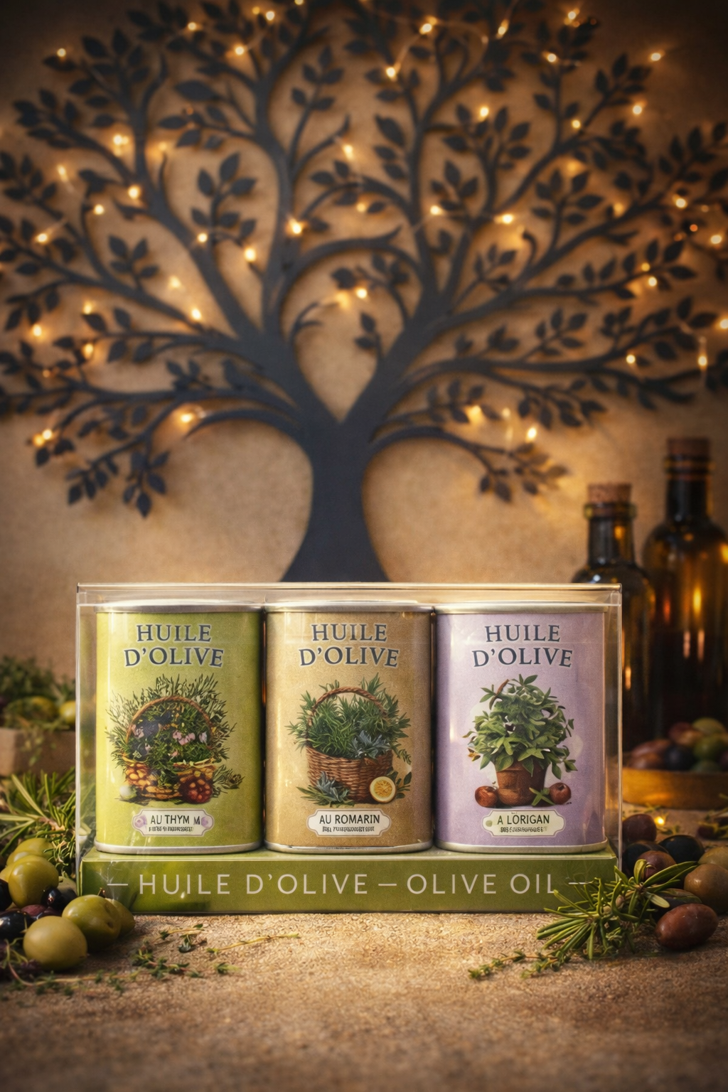 TRIO D'HUILE D'OLIVE THYM/ROMARIN/ORIGAN