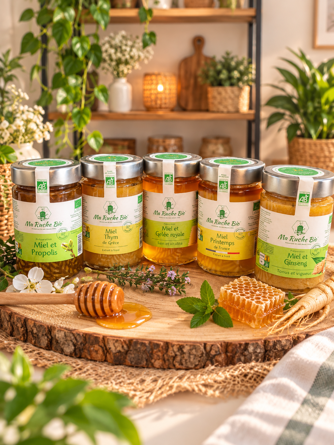 Lot de 5 miels dont 1 offert