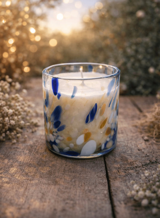 BOUGIE BOIS DE OUD VERRE SOUFFLÉ 1 MÈCHE